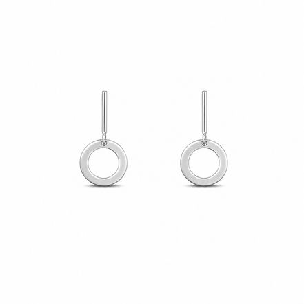 fico Gioielli - Orecchini Pendenti Cerchio Minimal Argento 925