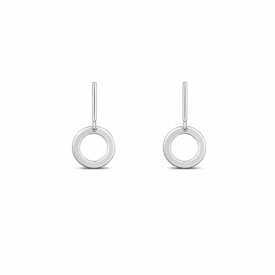 fico Gioielli - Orecchini Pendenti Cerchio Minimal Argento 925
