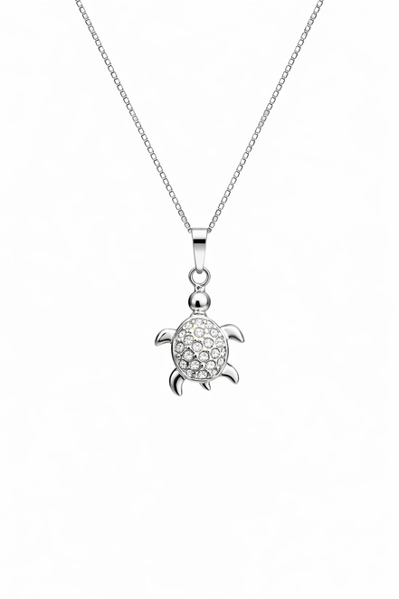fico gioielli - Collana Tartaruga in Argento 925 con Zirconi