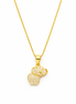 fico gioielli - Collana Elefante in Argento 925 Dorato con Zirconi