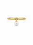 Fico Gioielli - Anello Regolabile con Perla Pendente in Argento 925