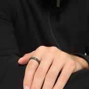 Bikkembergs Embossed anello acciaio uomo EMBR01BR