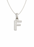 fico gioielli - Collana con Iniziale “F” in Argento con Zirconi