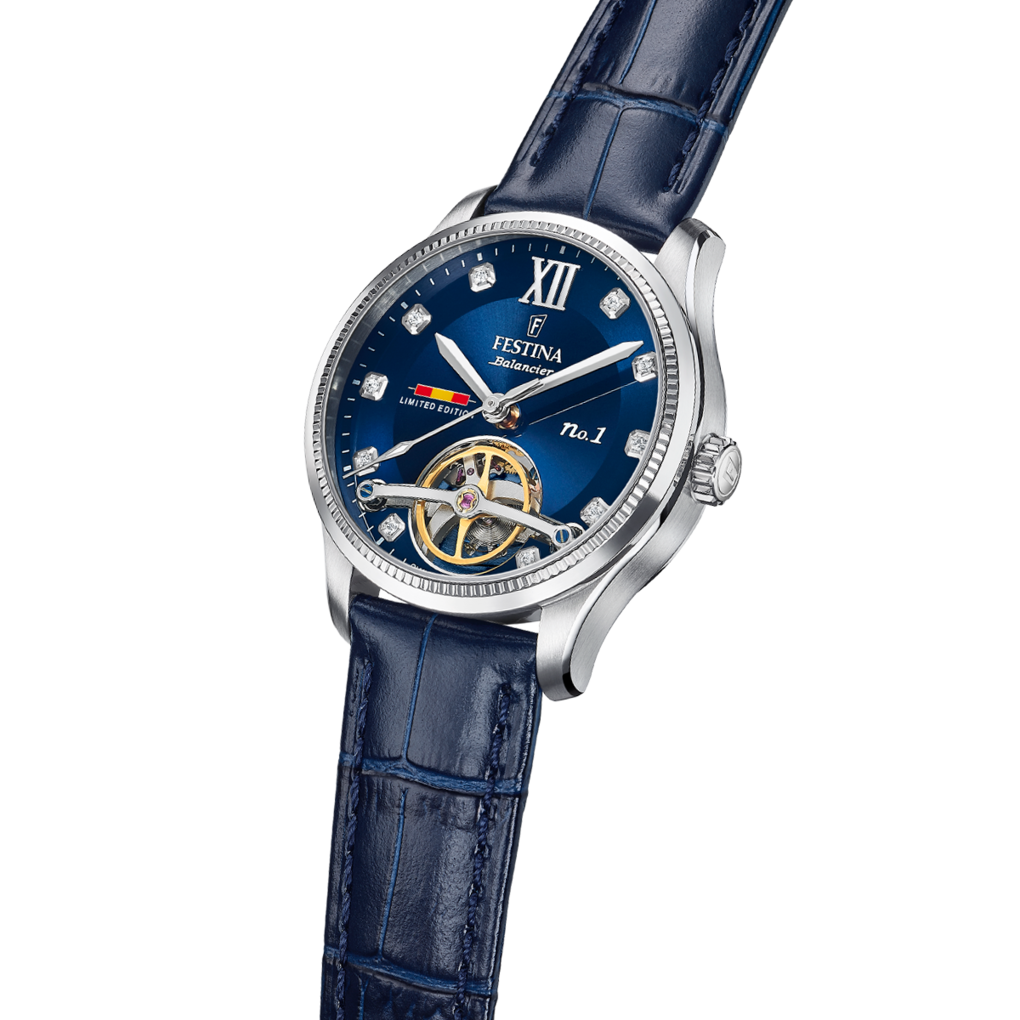 OROLOGIO FESTINA SWISS MADE F0120/2 AZZURO CINGHIA PELLE, DONNA