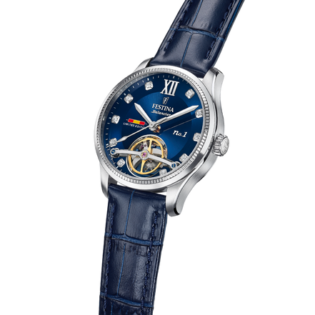 OROLOGIO FESTINA SWISS MADE F0120/2 AZZURO CINGHIA PELLE, DONNA