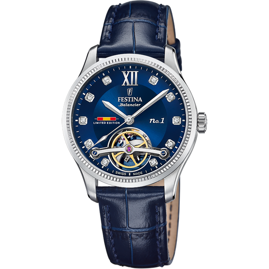 OROLOGIO FESTINA SWISS MADE F0120/2 AZZURO CINGHIA PELLE, DONNA