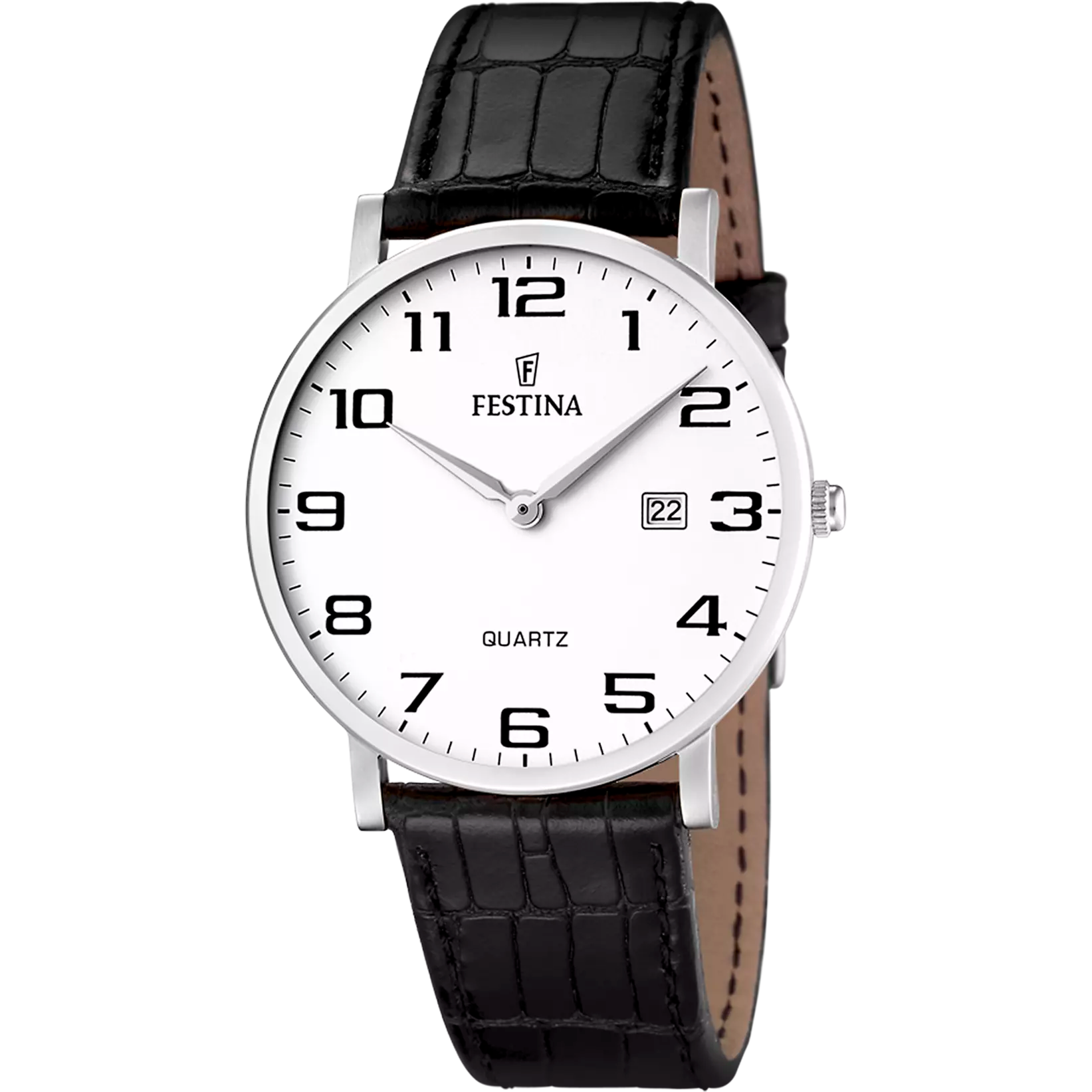 OROLOGIO FESTINA CLASSICS F16476/1 BIANCO CON CINTURINO IN PELLE, UOMO