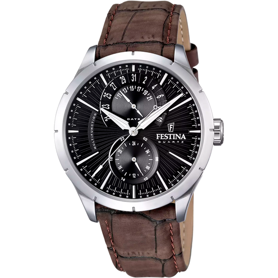 FESTINA - OROLOGIO  RETRO F16573/4 NERO CINTURINO IN PELLE