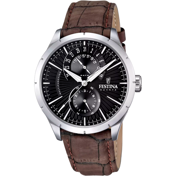 FESTINA - OROLOGIO  RETRO F16573/4 NERO CINTURINO IN PELLE