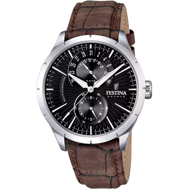 FESTINA - OROLOGIO  RETRO F16573/4 NERO CINTURINO IN PELLE