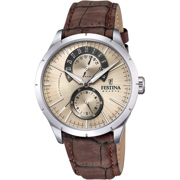 FESTINA - OROLOGIO RETRO F16573/9 CREMA CON CINTURINO IN PELLE