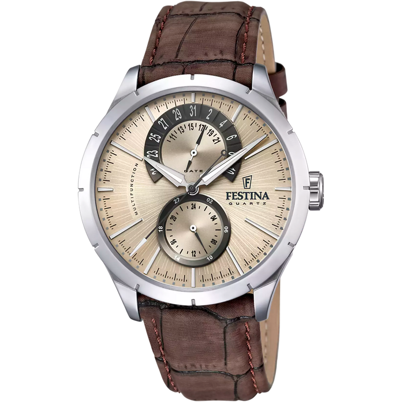 FESTINA - OROLOGIO RETRO F16573/9 CREMA CON CINTURINO IN PELLE