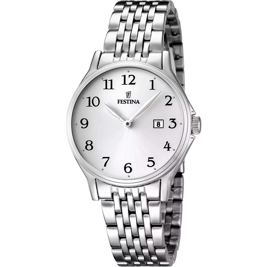 OROLOGIO FESTINA CLASSICS F16748/1 BIANCO BRACCIALE IN ACCIAIO, DONNA