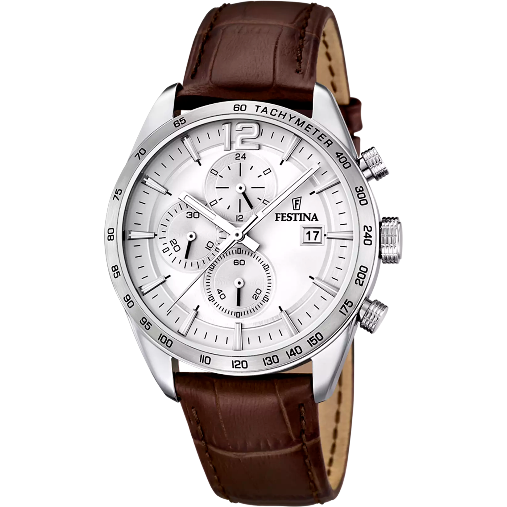 FESTINA - OROLOGIO TIMELESS CHRONOGRAPH F16760/1 ARGENTO CINTURINO IN PELLE