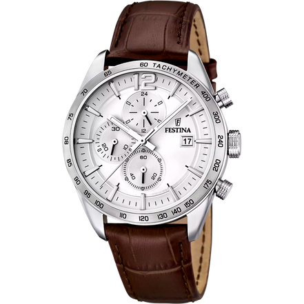 FESTINA - OROLOGIO TIMELESS CHRONOGRAPH F16760/1 ARGENTO CINTURINO IN PELLE