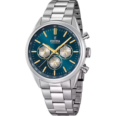 OROLOGIO FESTINA F16820/C BLU CON CINTURINO IN ACCIAIO, UOMO