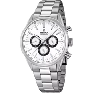 OROLOGIO FESTINA F16820/Q BIANCO CON CINTURINO IN ACCIAIO, UOMO