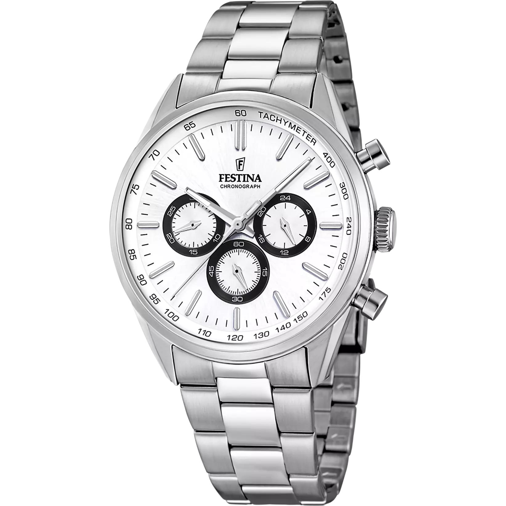 OROLOGIO FESTINA F16820/Q BIANCO CON CINTURINO IN ACCIAIO, UOMO