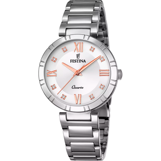OROLOGIO FESTINA MADEMOISELLE F16936/B ARGENTO CON CINTURINO IN ACCIAIO, DONNA