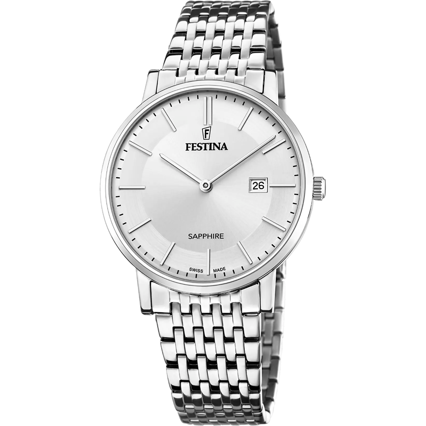 Festina Swiss Made orologio uomo silver F20018/1