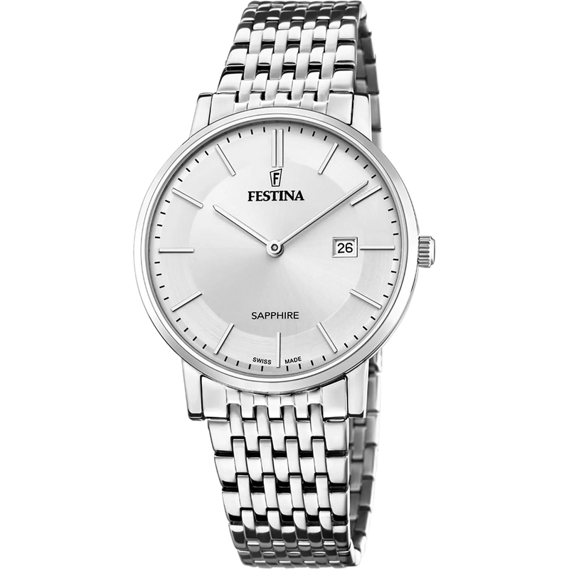 Festina Swiss Made orologio uomo silver F20018/1