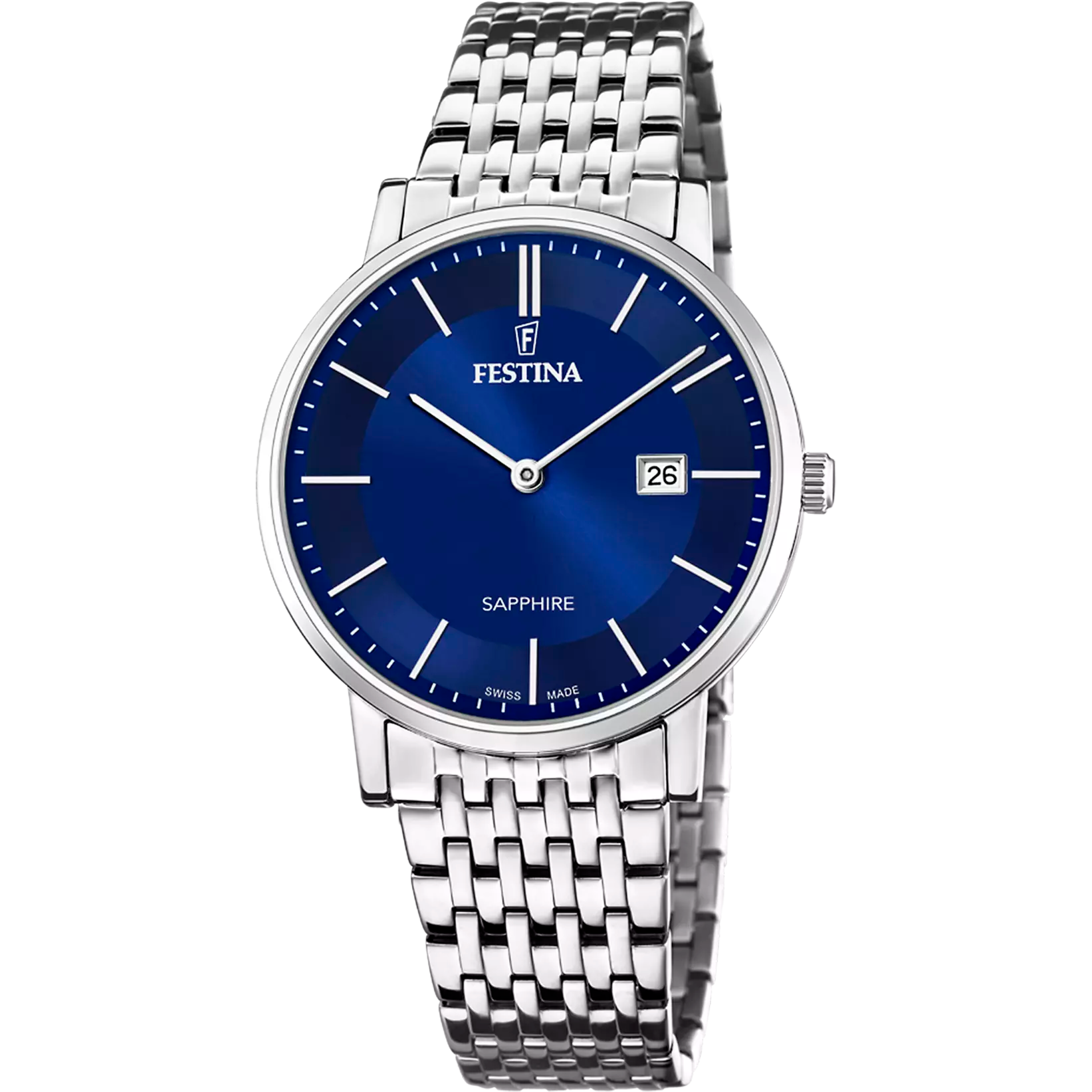 Festina Swiss Made orologio uomo blu solo tempo F20018/2