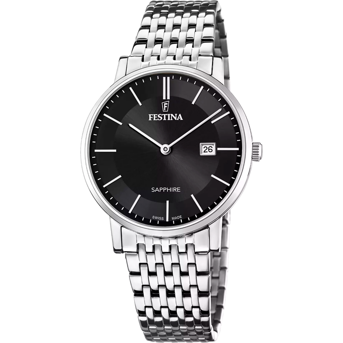 Festina Swiss Made orologio uomo silver/nero F20018/3