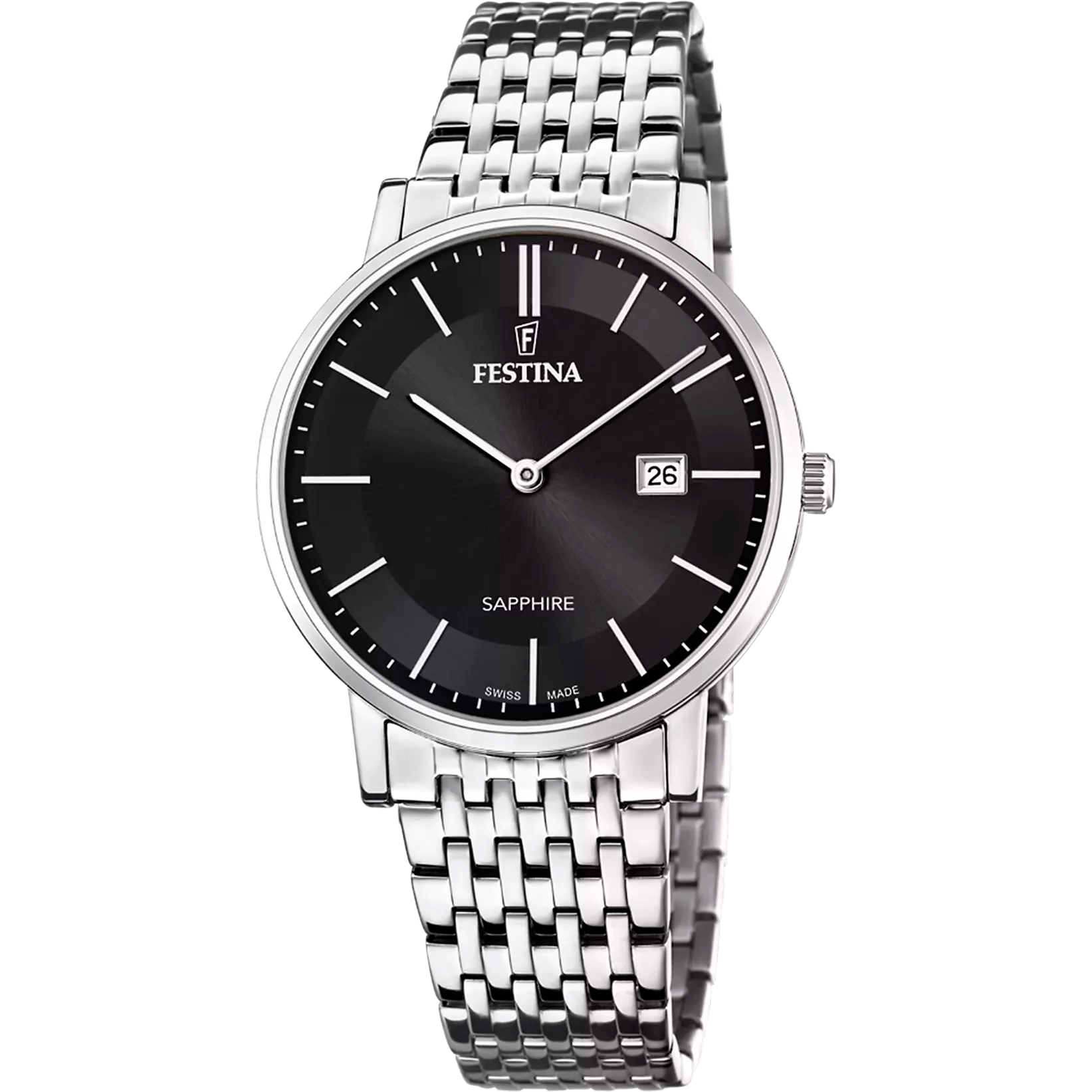 Festina Swiss Made orologio uomo silver/nero F20018/3