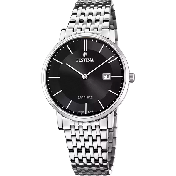 Festina Swiss Made orologio uomo silver/nero F20018/3