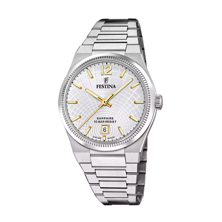 OROLOGIO DA DONNA FESTINA SWISS MADE RIVÉ F20052/2 ARGENTATO