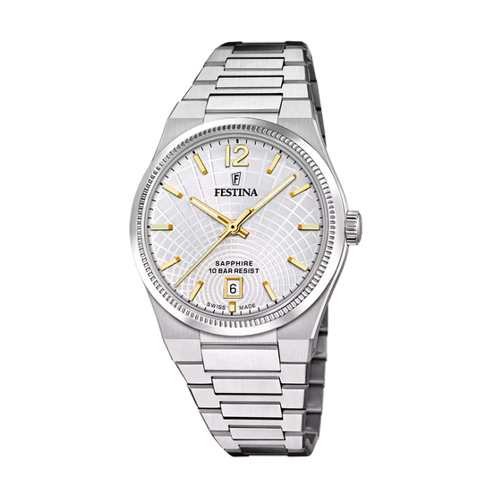 OROLOGIO DA DONNA FESTINA SWISS MADE RIVÉ F20052/2 ARGENTATO