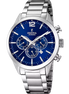 OROLOGIO FESTINA TIMELESS CHRONOGRAPH F20343/7 AZZURO BRACCIALE IN ACIAIO, UOMO