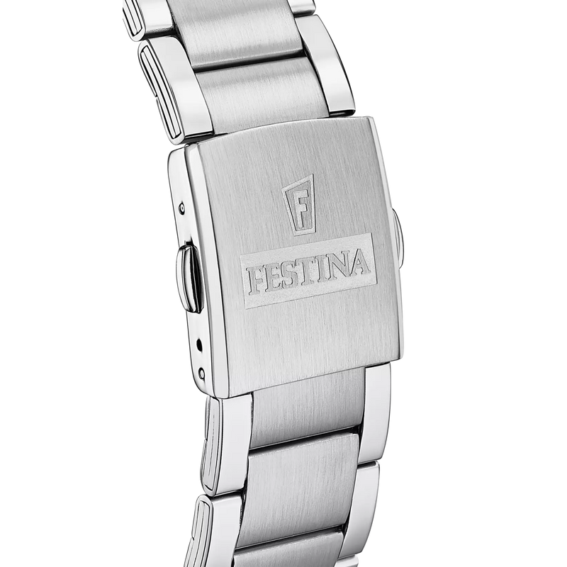 OROLOGIO FESTINA TIMELESS CHRONOGRAPH F20343/8 NERO CINTURINO IN ACCIAIO, UOMO