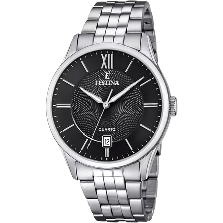OROLOGIO FESTINA CLASSICS F20425/3 NERO BRACCIALE IN ACIAIO, UOMO