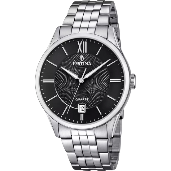 OROLOGIO FESTINA CLASSICS F20425/3 NERO BRACCIALE IN ACIAIO, UOMO