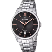 OROLOGIO FESTINA CLASSICS F20425/6 NERO CINTURINO IN ACCIAIO, UOMO