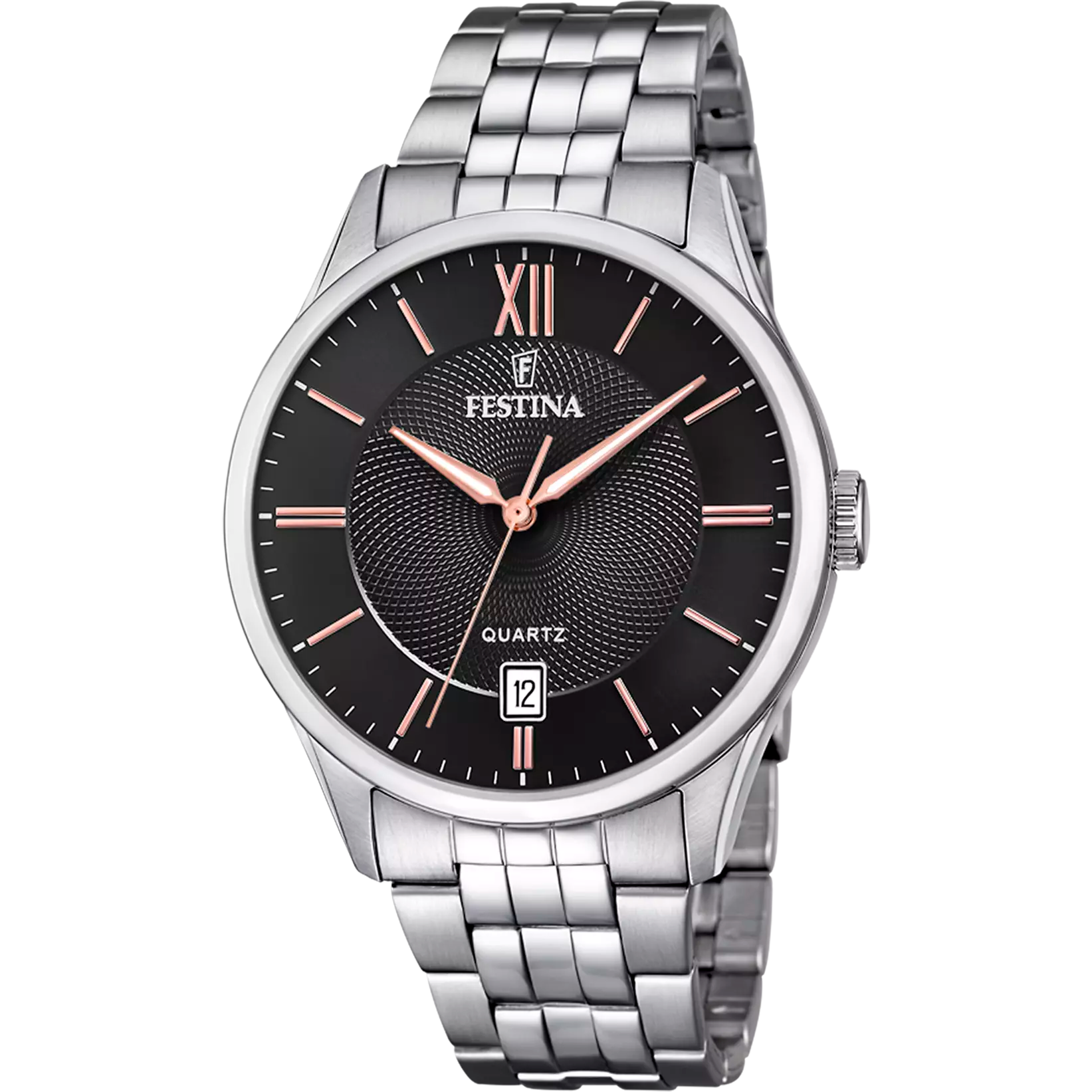 OROLOGIO FESTINA CLASSICS F20425/6 NERO CINTURINO IN ACCIAIO, UOMO
