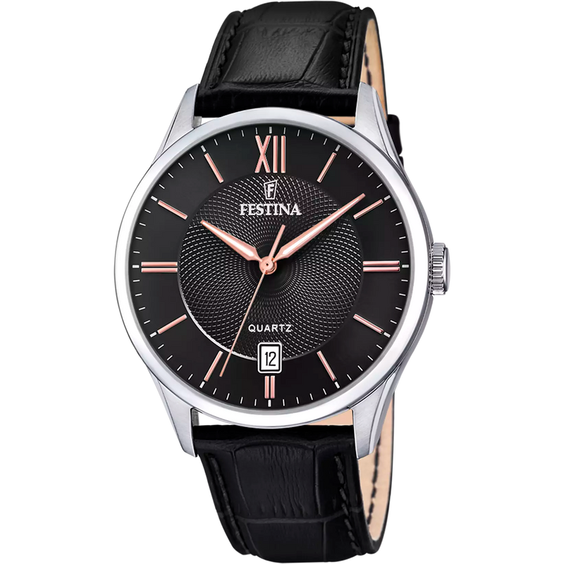 FESTINA - OROLOGIO  CLASSICS F20426/6 NERO CINTURINO IN PELLE