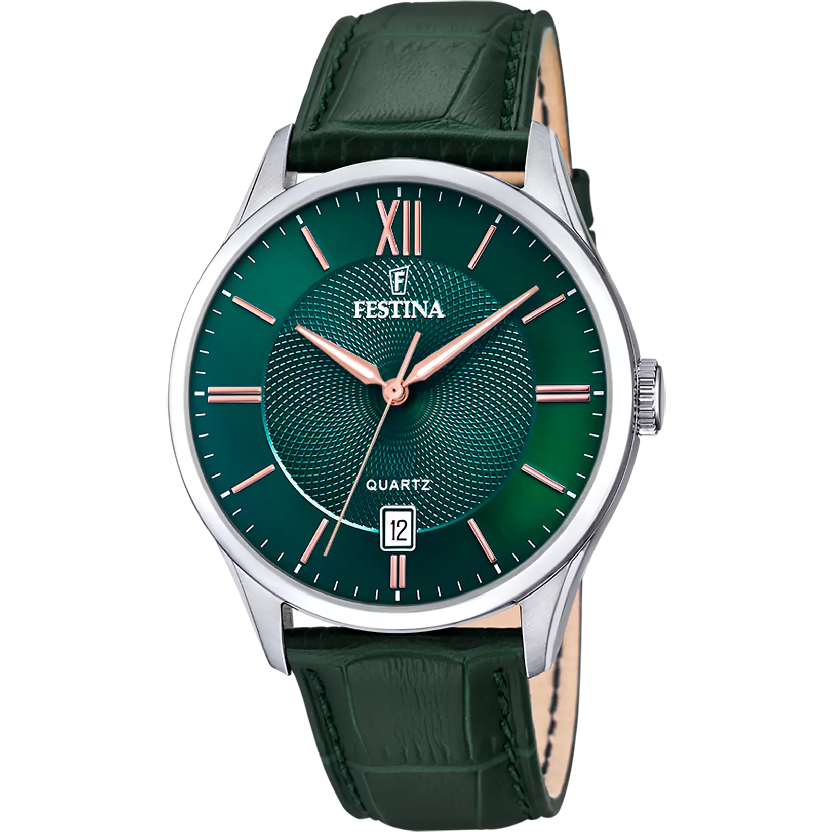 OROLOGIO FESTINA F20426/7 VERDE CON CINTURINO IN PELLE, UOMO