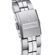 OROLOGIO FESTINA CLASSICS F20437/1 BIANCO CINTURINO IN ACCIAIO, UOMO