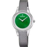 OROLOGIO FESTINA MADEMOISELLE F20494/7 VERDE CINGHIA ACCIAIO INOSSIDABILE 316L, DONNA
