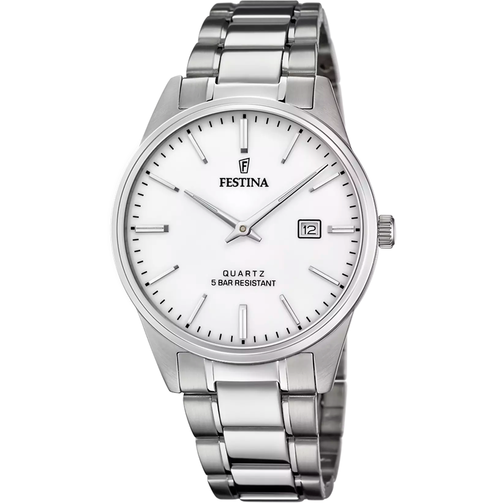 OROLOGIO FESTINA CLASSICS F20511/2 ARGENTO BRACCIALE IN ACCIAIO, UOMO