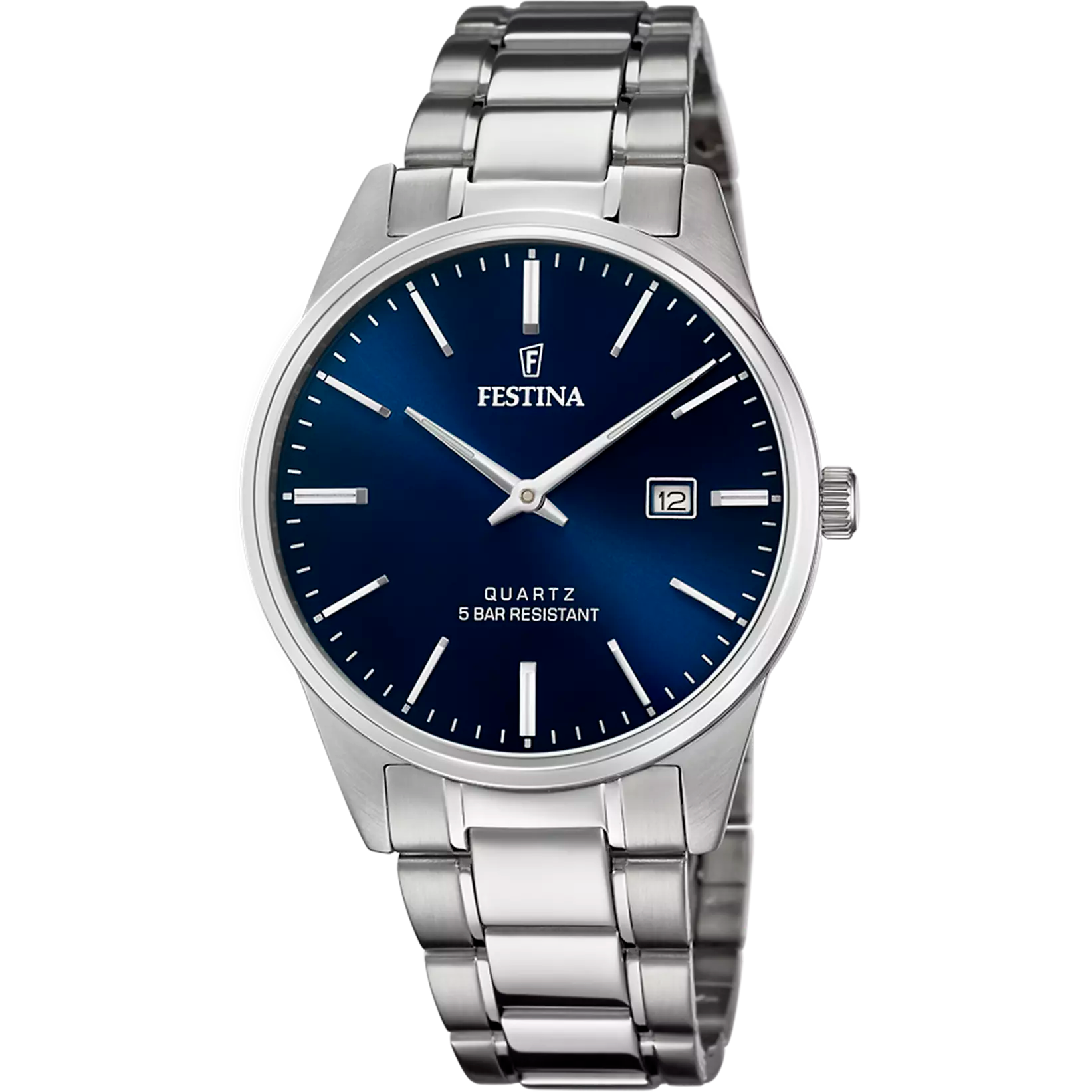 OROLOGIO FESTINA CLASSICS F20511/3 AZZURO BRACCIALE IN ACIAIO, UOMO