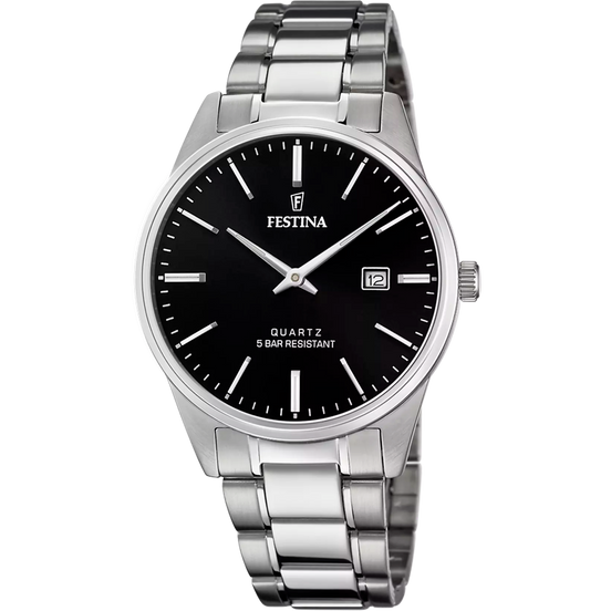 OROLOGIO FESTINA CLASSICS F20511/4 NERO CON CINTURINO IN ACCIAIO, UOMO