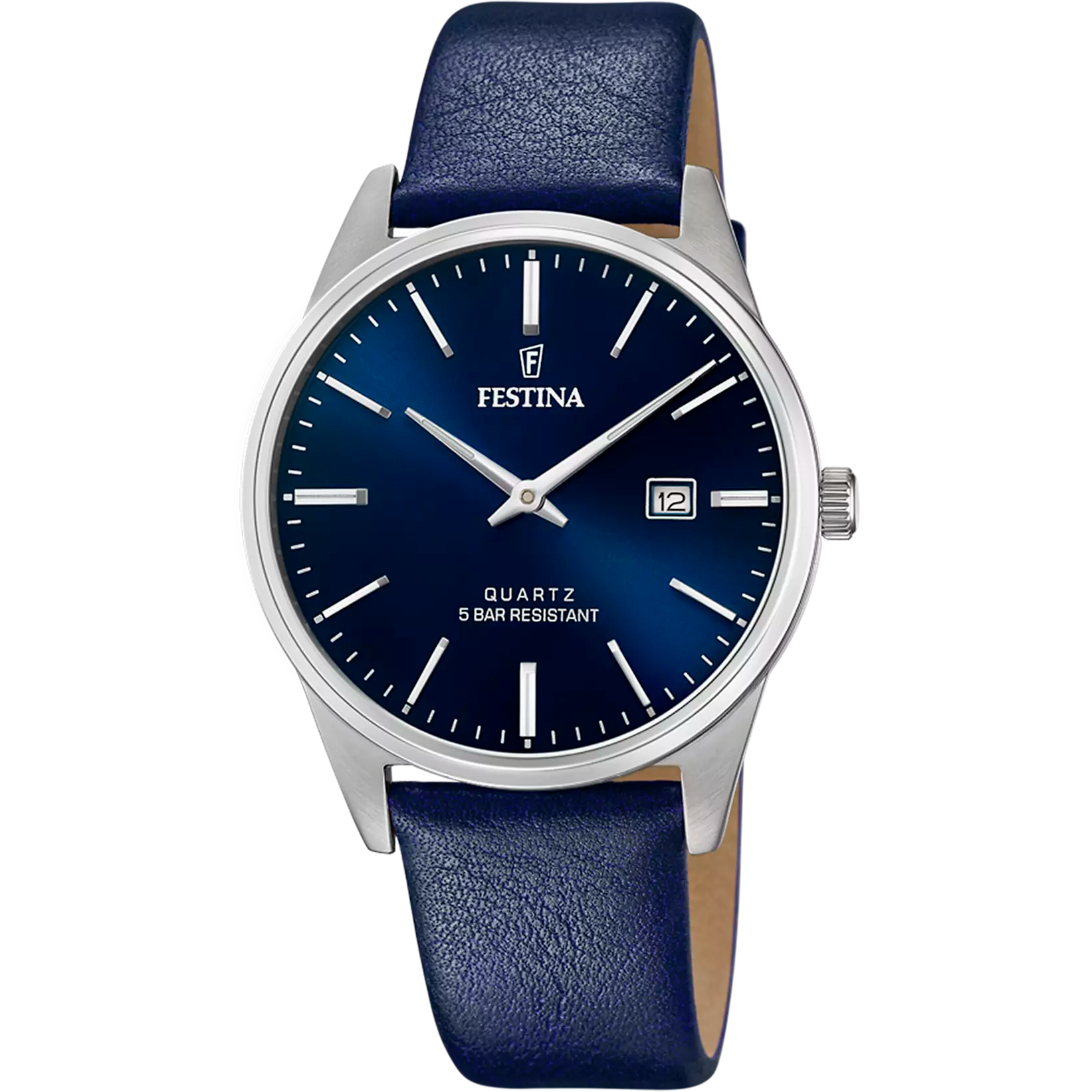 OROLOGIO FESTINA CLASSICS F20512/3 AZZURO CINTURINO IN PELLE, UOMO