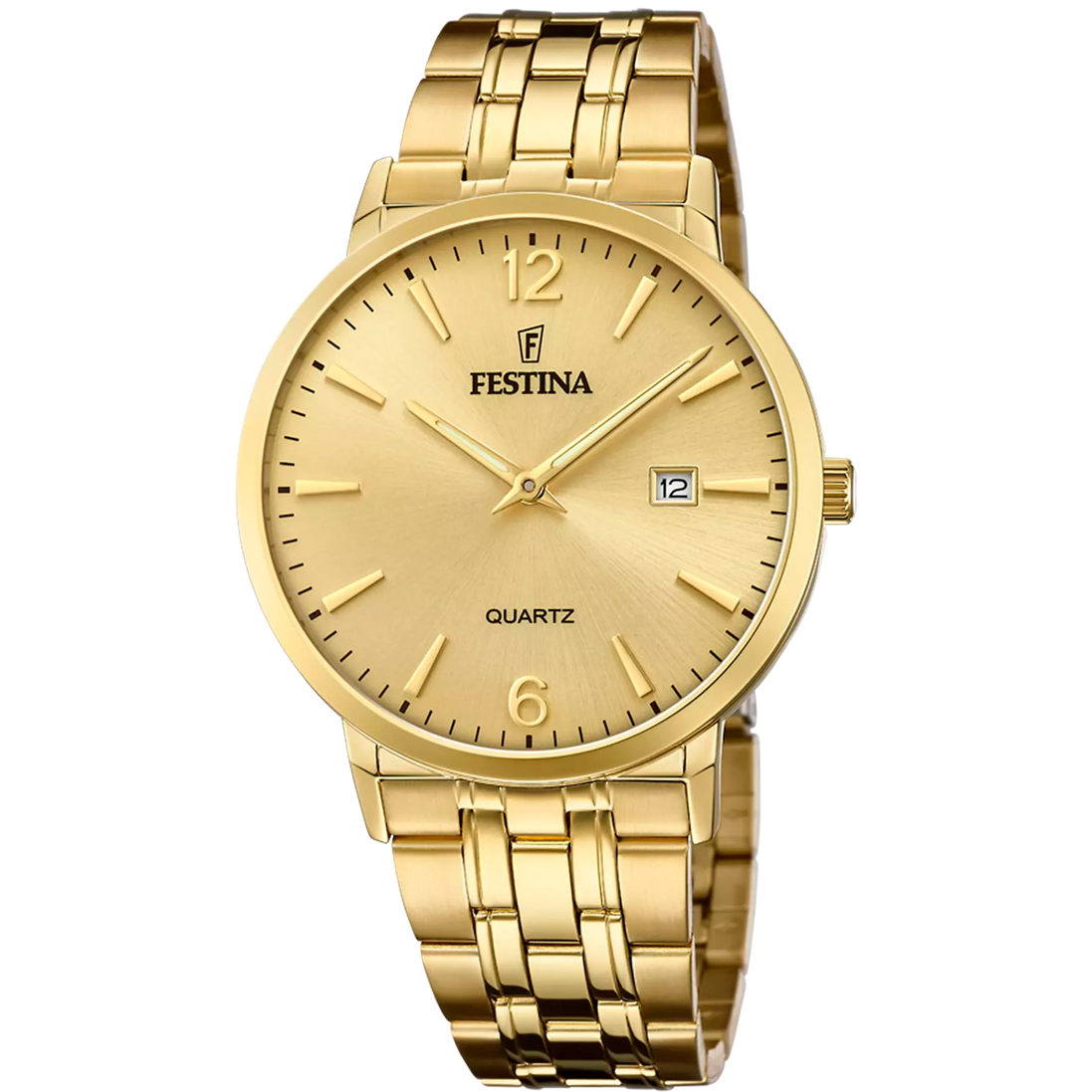OROLOGIO FESTINA CLASSICS F20513/3 CHAMPAGNE BRACCIALE IN ACIAIO, UOMO