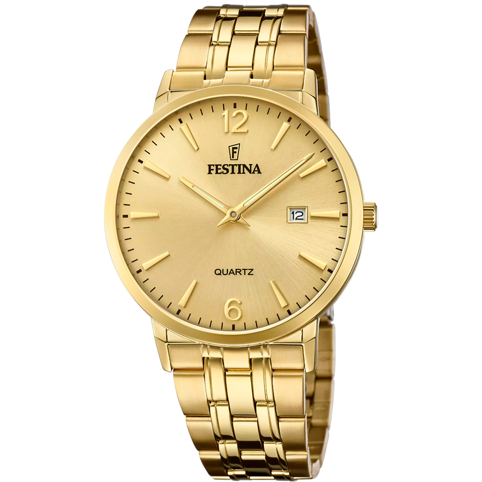 OROLOGIO FESTINA CLASSICS F20513/3 CHAMPAGNE BRACCIALE IN ACIAIO, UOMO