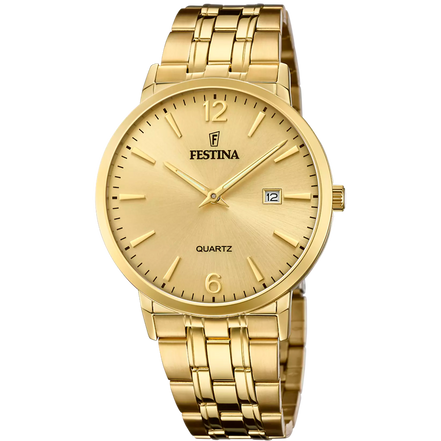 OROLOGIO FESTINA CLASSICS F20513/3 CHAMPAGNE BRACCIALE IN ACIAIO, UOMO