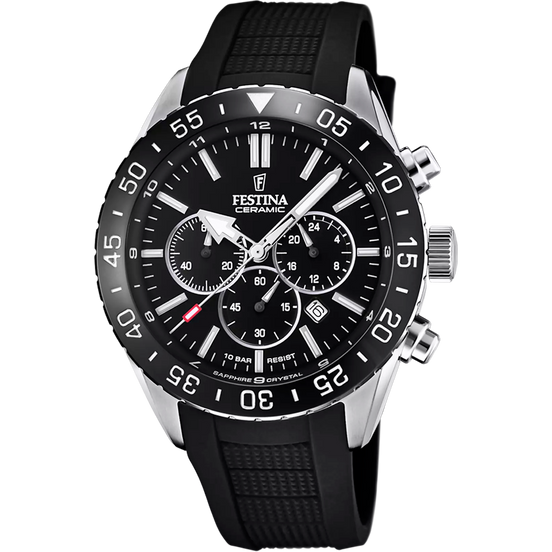 OROLOGIO FESTINA CERAMIC F20515/2 NERO CINTURINO GOMMA, UOMO