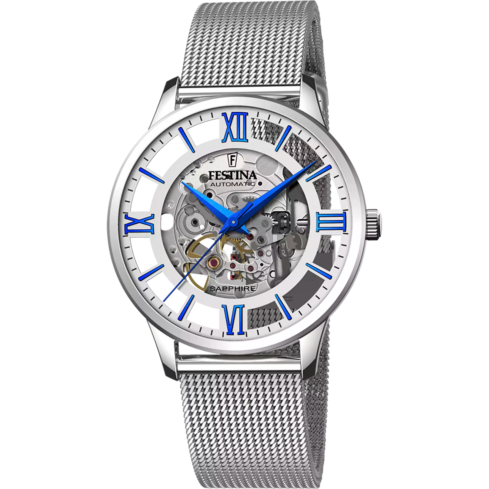 OROLOGIO FESTINA AUTOMATICO F20534/1 ARGENTO CINTURINO IN ACCIAIO, UOMO